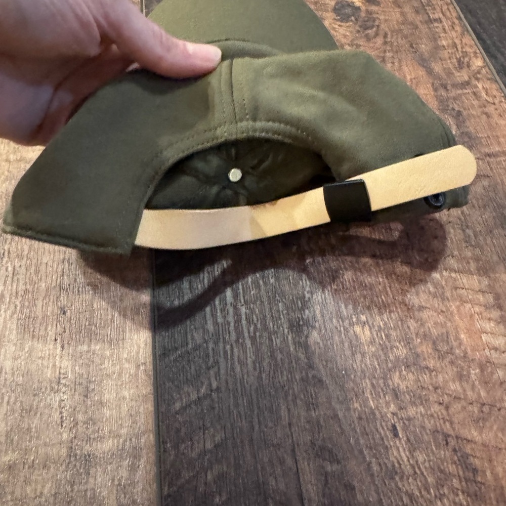 🧢 Rag & Bone Olive Green Baseball Cap – Leather Strap Adjustable - Picture 2 of 5